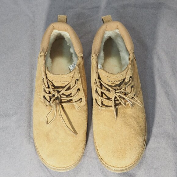 Koolaburra Uggs Ankle Boots Advay 8 Chestnut Brown Suede Mini Booties Comfort - Picture 3 of 13